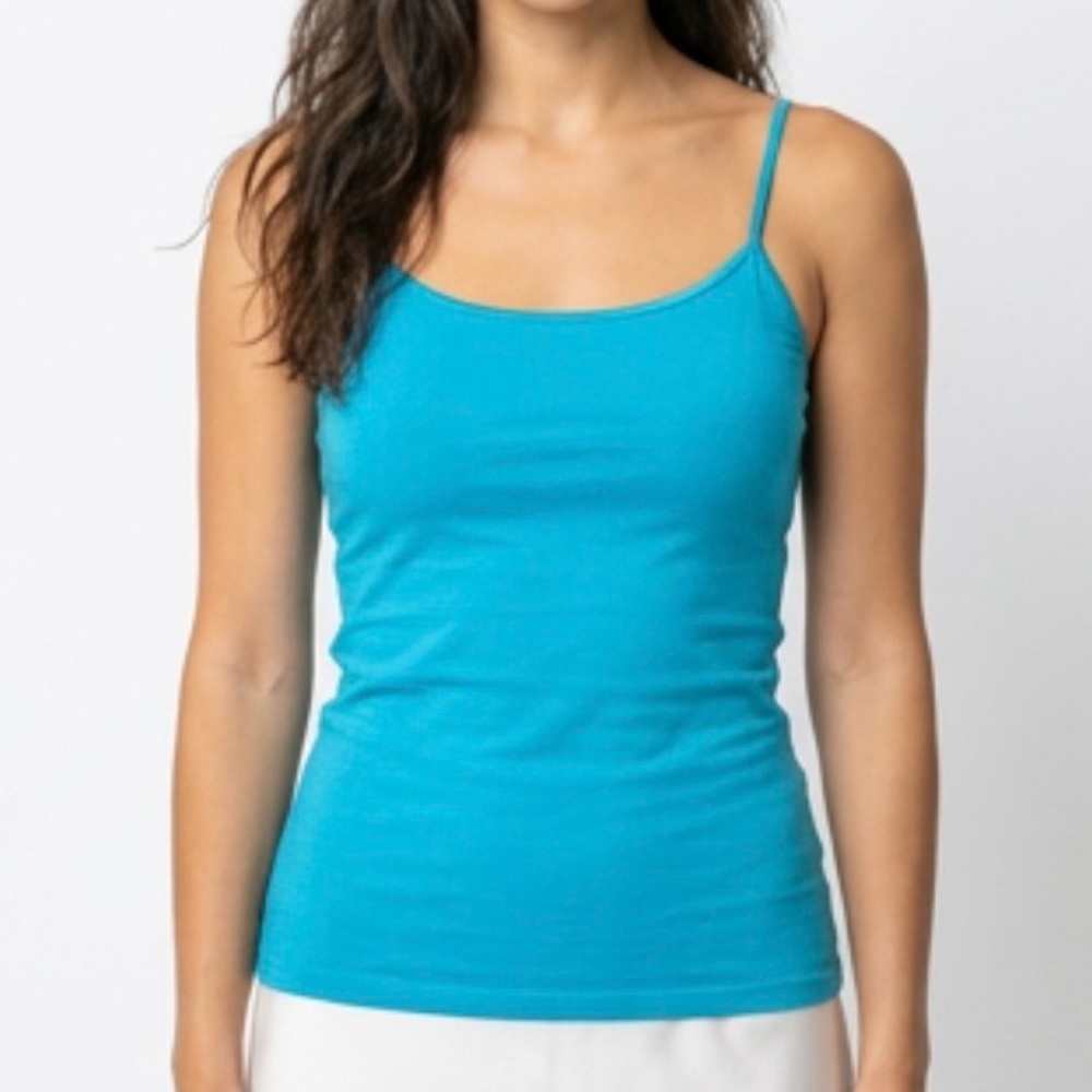 Women’s Slim Fit Spaghetti Strap Tank Top - Turquoise